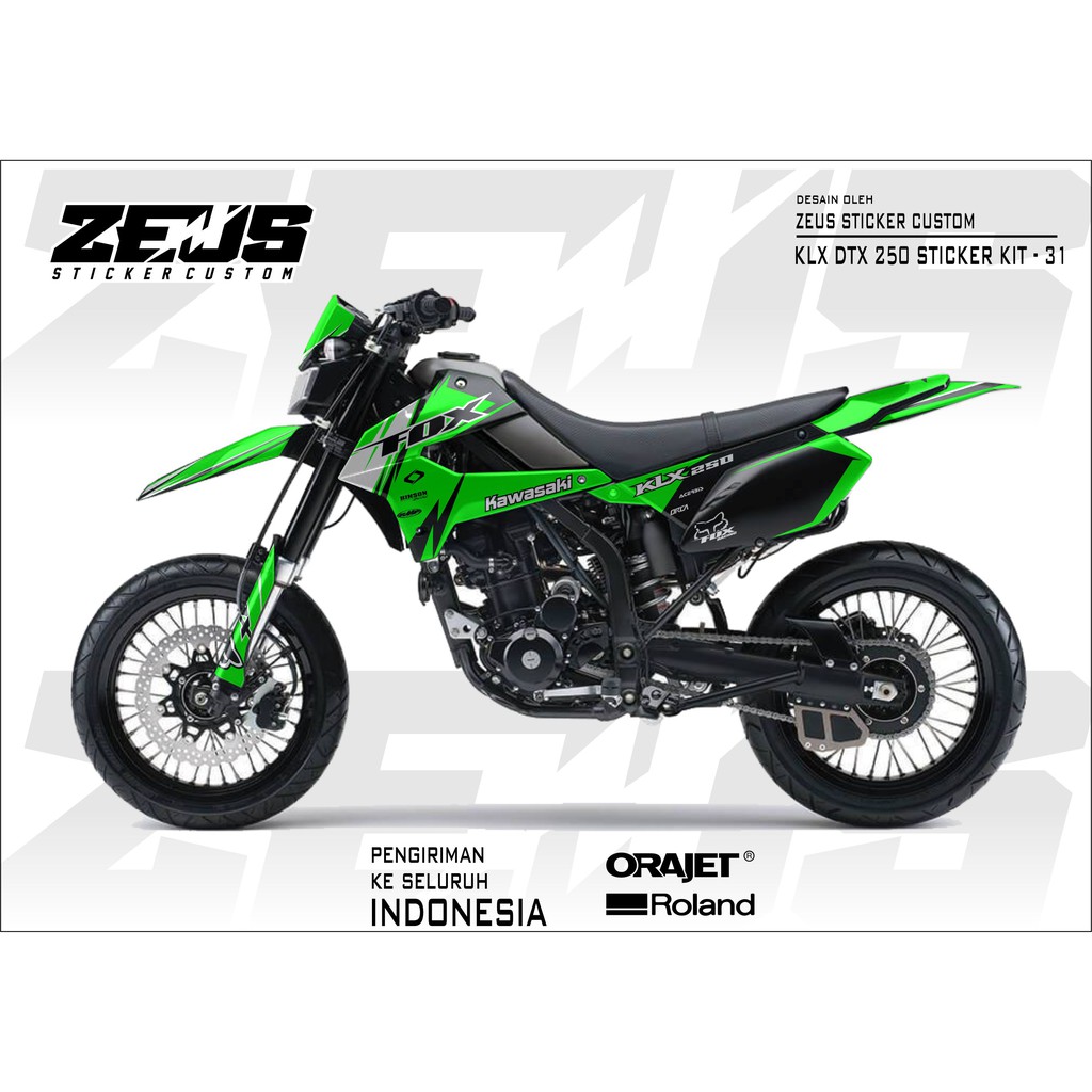 Decal Sticker - Stiker Dekal Klx Dtx 250 Zeus SC 31