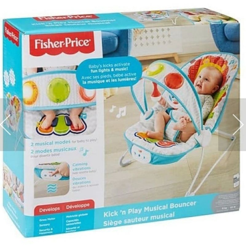 Fisher Price Kick n Play Musical Bouncer / Tempat Duduk Bayi