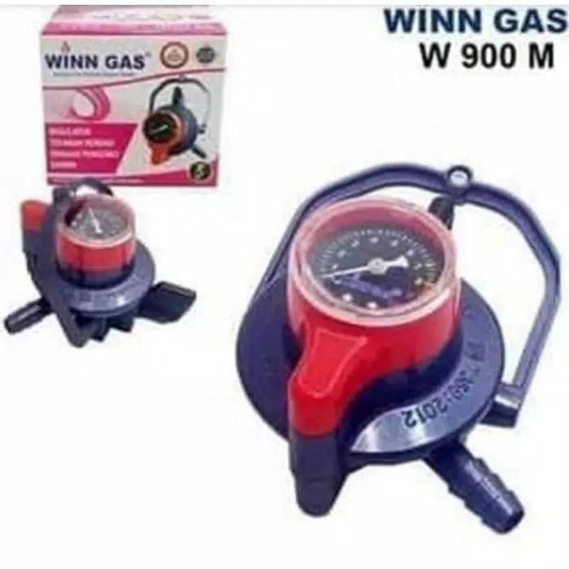 Winn Gas W 900 M , + Selang 2 Meter + 2 Klem Win Gas  Double lock  , Tekanan Rendah   meter