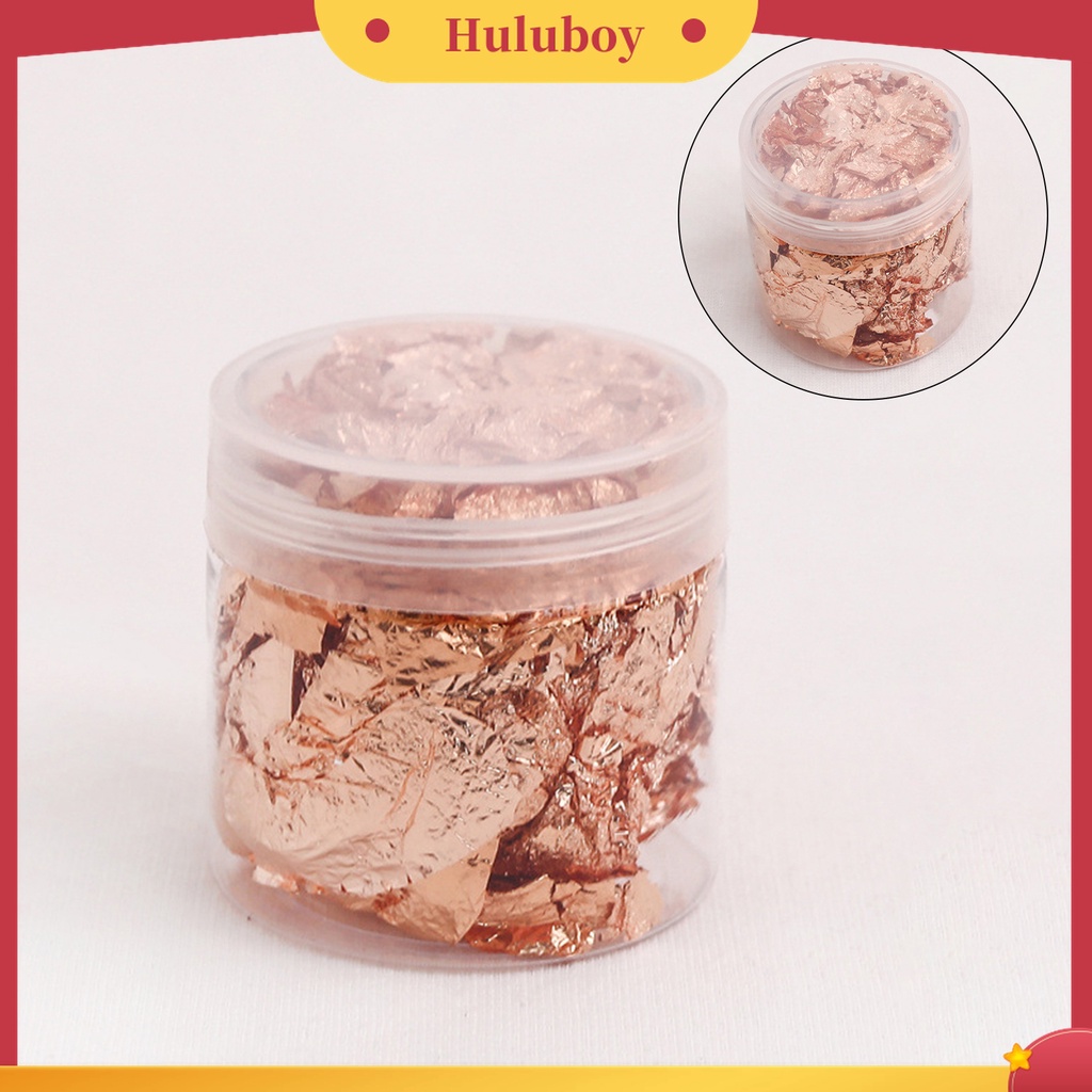 Huluboy Huluboy♡ 1 Botol Kertas Foil Warna Emas Multifungsi Untuk Nail Art