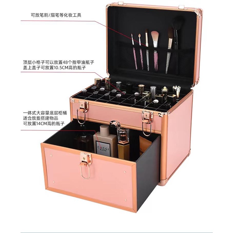 SS-B697 Kotak Make up /Box makeup /Tempat Lipstik /Ukuran 32x24x28 cm