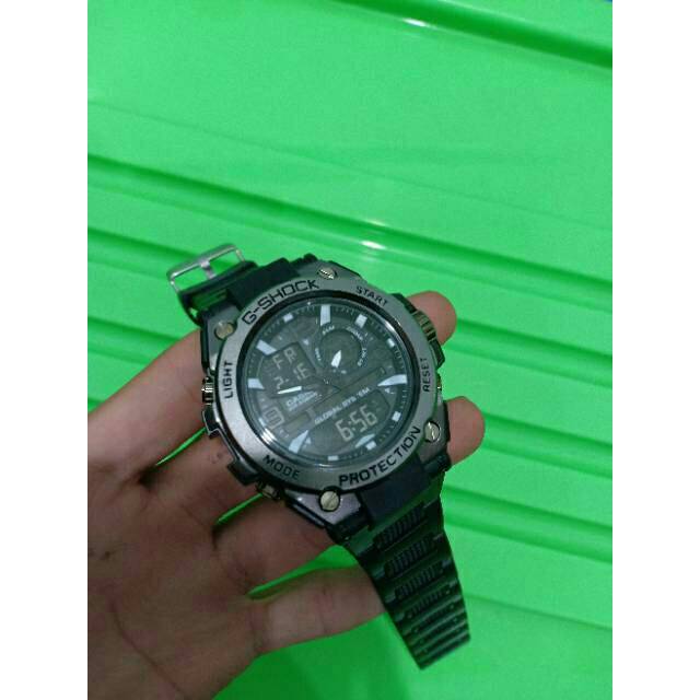 (Case Stainless) Jam Tangan Pria Anti Air Sporty G-Shock GST-8600 Black Series