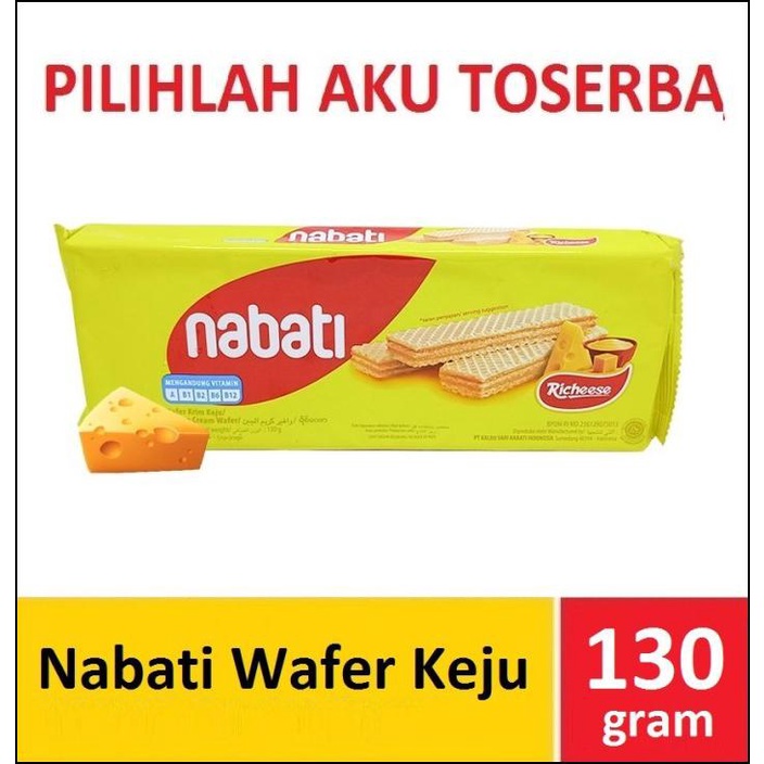 

RICHEESE NABATI WAFER KEJU 130 GR - ( HARGA 1 DUS ISI 24 PCS )