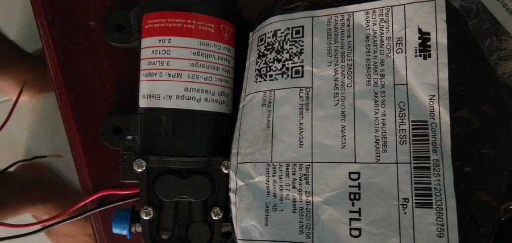 Pompa Air Elektrik Z10 12v 70psi 3.5l/m High Pressure
