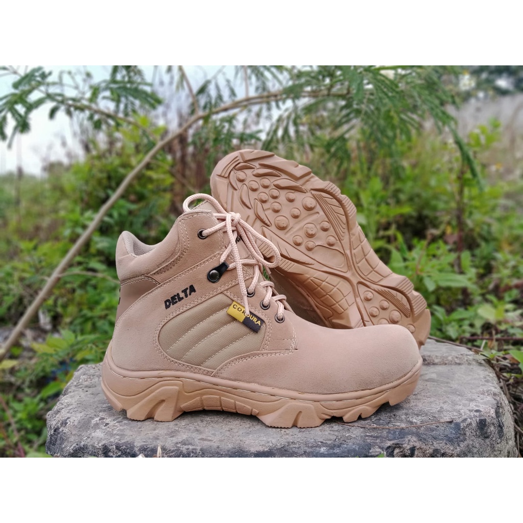 Sepatu Safety Boot Tactical Gurung Kerja Peroyek Naik gunung Kerja Lapangan Satpol pp 6inc