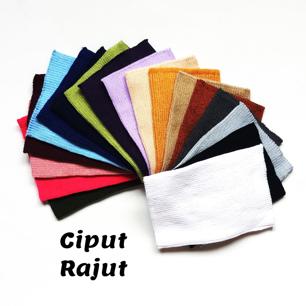 Ciput Rajut / Bandana Rajut SALUR POLOS / Inner Hijab Dalaman Jilbab