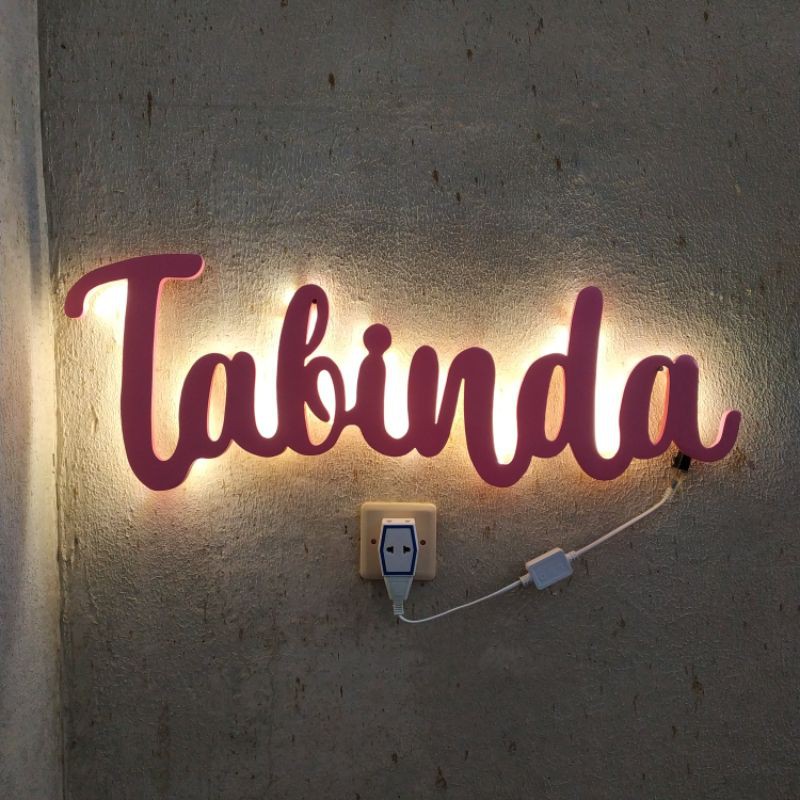 HURUF TIMBUL NYALA 15 CM / WATERPROOF / BAHAN PVC / HURUF OUTDOOR / HURUF LED / HURUF LAMPU / PLANG 