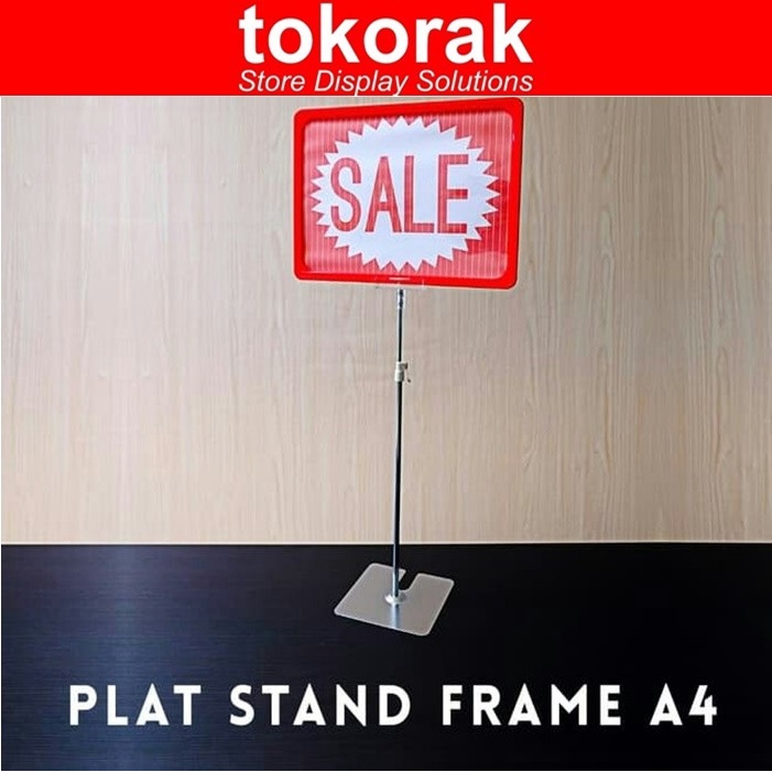 DISPLAY STAND LABEL HARGA FRAME A4 PLAT PROMO