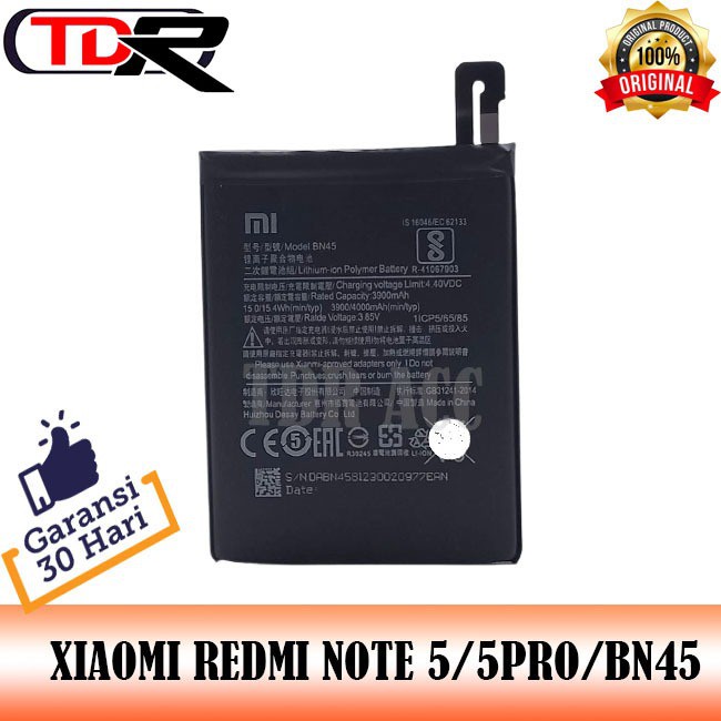 BATRE - BATRAI - BATERAI XIAOMI BN45 REDMI NOTE 5 /5 PRO KUALITAS 100%