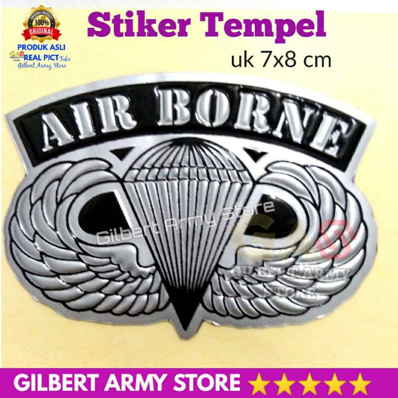 GILBERT ARMY STORE Grosir Stiker tempel Logo Kopasus Polisi Militer Tni Ad Kopaska Perbakin Un Libanon airborne Akmil Brimob Siliwangi  Kostrad Infanteri motor Mobil