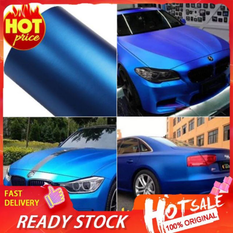 Sticker Skotlet Biru Doff Skotlet Mobil Stiker Mobil Skotlet Crome Ukuran Lebar 150Cm