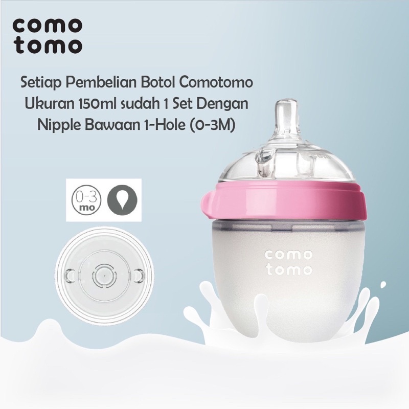 Comotomo Botol Susu 150 ml Single - Botol susu bayi