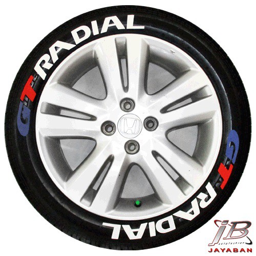 GT Radial Tire Sticker / Tire Bomb / Tire Letter / Tire Graphic / Stiker Ban Mobil