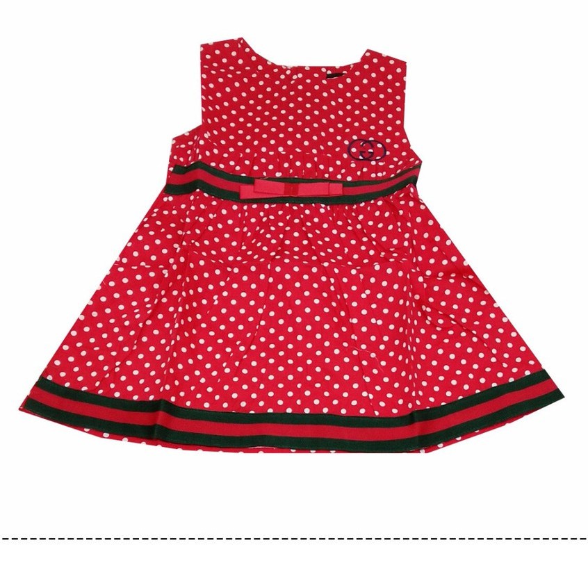 Dress Import Anak Perempuan Polka Red Imlek Natal