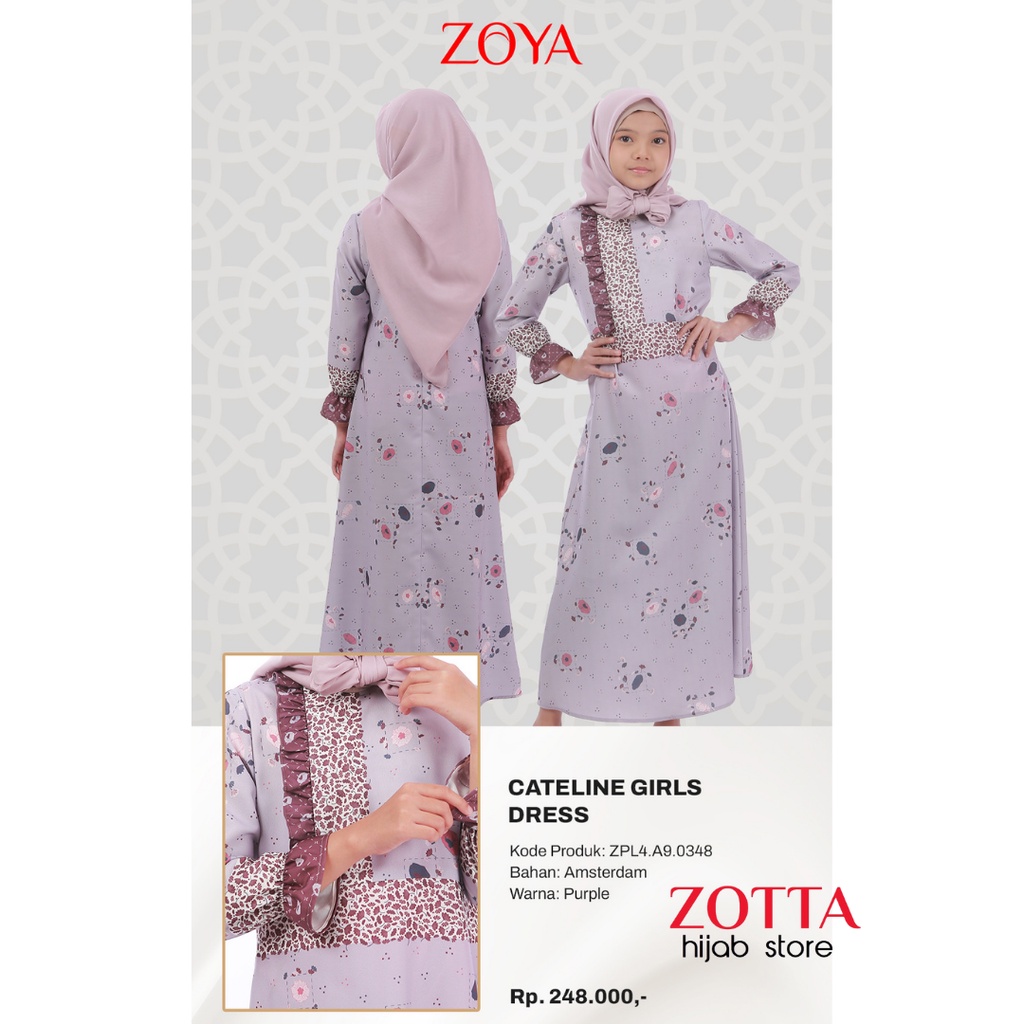 Gamis Zoya Anak Terbaru Zoya Cateline Girls Dress