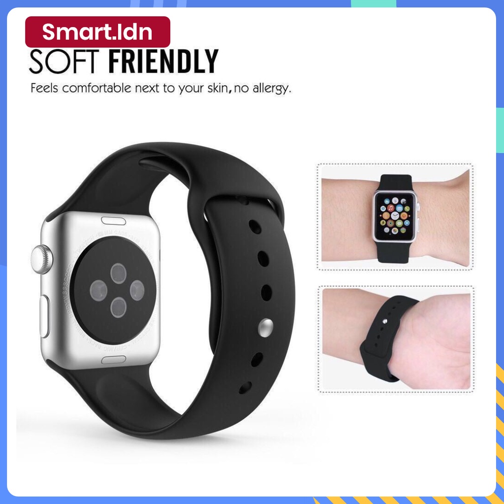 iWatch Soft Silicone Strap Apple Watch S3 4 5 6 SE 7 8 9 Ultra Band iWatch 38 40 41 42 44 45 49mm