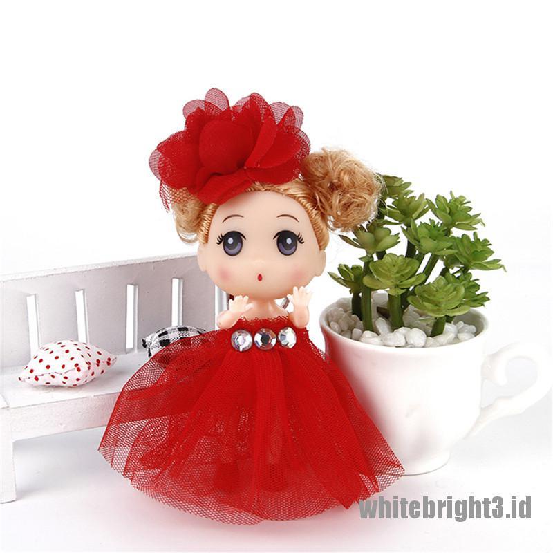 (white3) 12cm Gantungan Kunci Boneka Ddung Mini Lucu