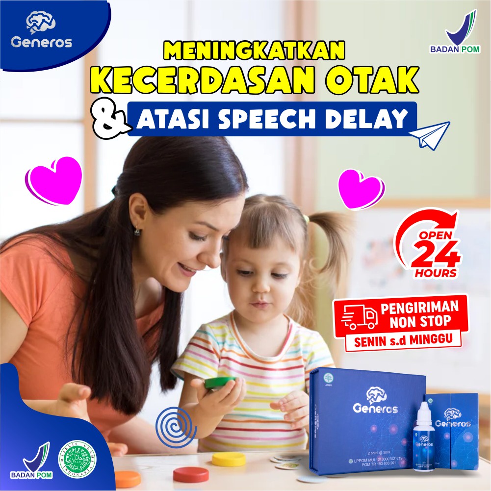 Generos - Suplemen Vitamin Otak Anak / Konsentrasi &amp; Daya Ingat TERAPI TERLAMBAT BICARA SPEECH DELAY