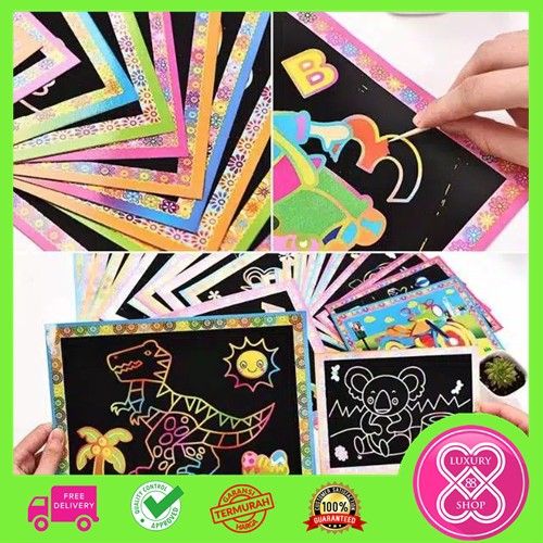 Mainan Menggambar SCRATCH NOTE Magic Sticky Notes Paper DIY / Mainan Gambar Anak