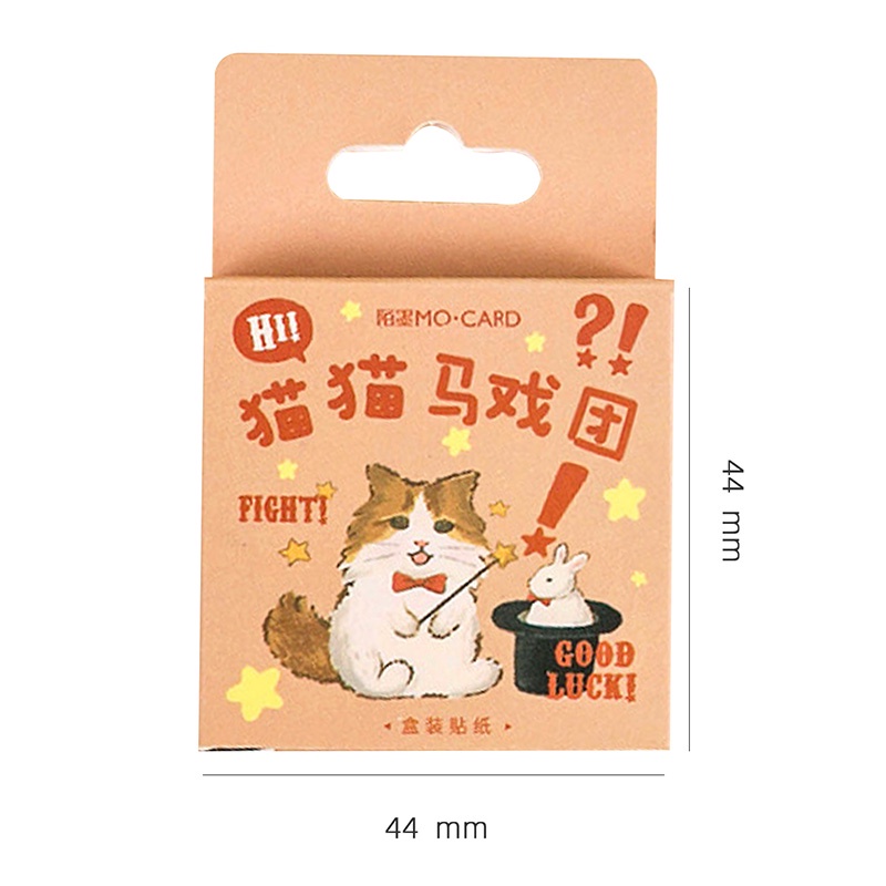 45 Pcs Cute Cartoon Cat Boxed Sticker Diary Handbook Decoration Sealing Sticker