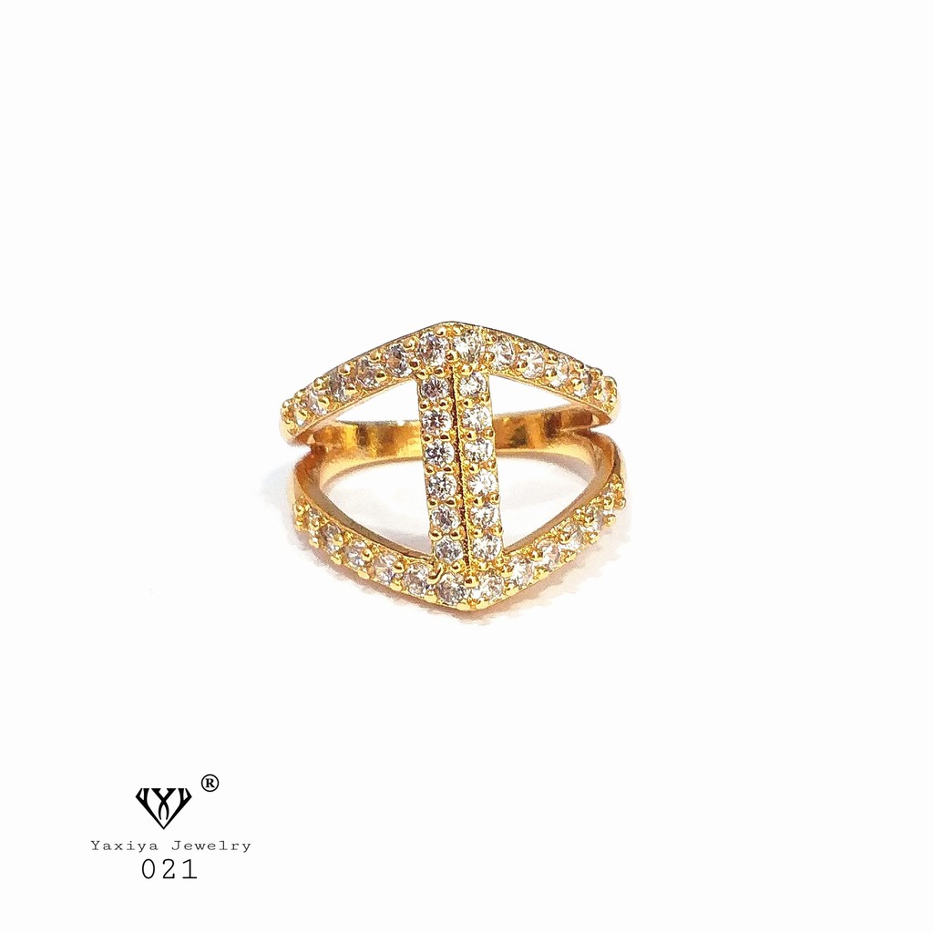 

Cincin Emas Fashion Permata Perhiasan Lapis Emas 18K Yaxiya Jewelry 021