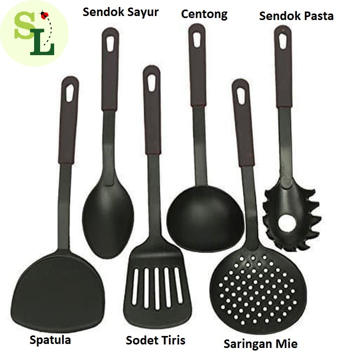 Alat Masak Dapur Spatula Sodet Centong Sendok Sayur Saringan Mie Sendok Pasta