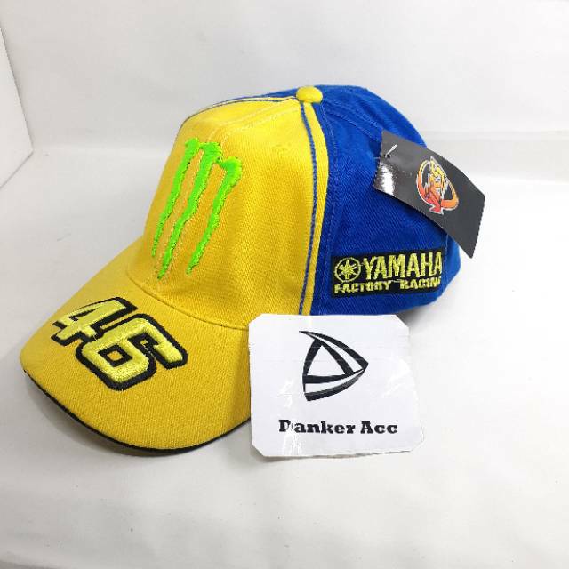 Topi Yamaha Racing Team Monster - Topi Valeentino Rossi VR46 - Topi Baseball Yamaha Kuning