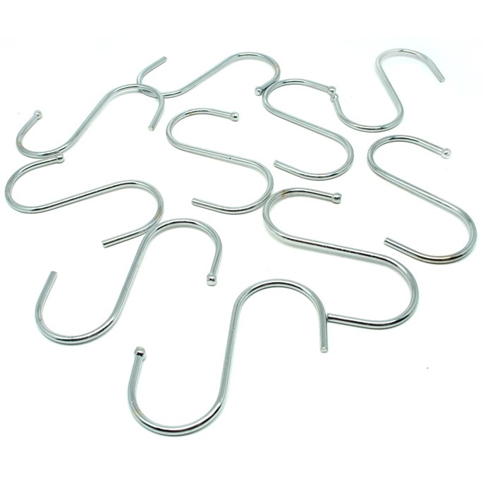 Hanger Gantungan Serbaguna Stainless Steel 10PCS - Silver