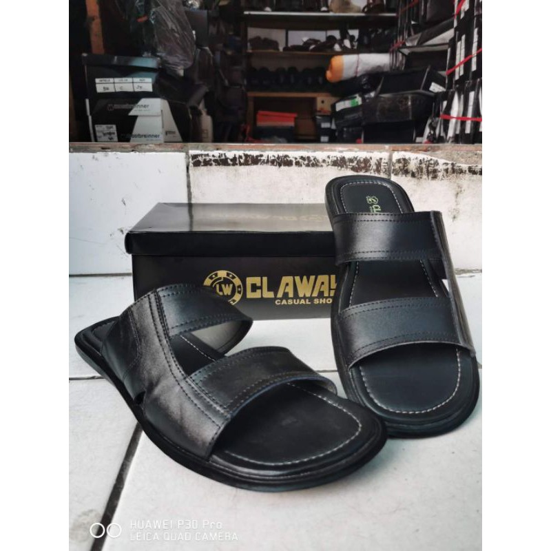 Sandal Kulit Pria Claway 02 Big Size 44-46 ( Prokduksi Sendiri )