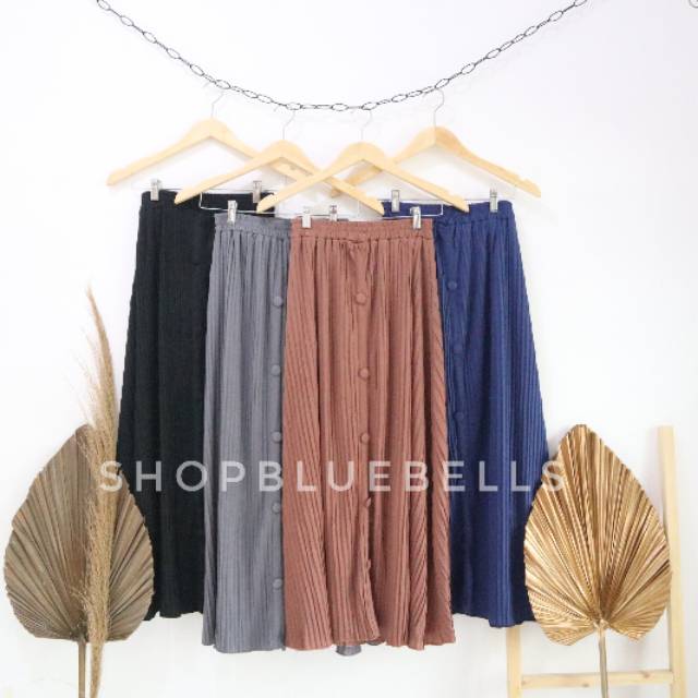 ROK PLISKET PREMIUM - rok panjang pleated halus