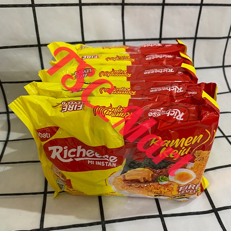 

Mie RICHEESE MI INSTAN Keju (5pcs) / RICHEESE MI INSTAN ramen kuah level 0 / Mie goreng / richeese mie goreng keju/ ramen keju / Richeese Mie Ramen Keju