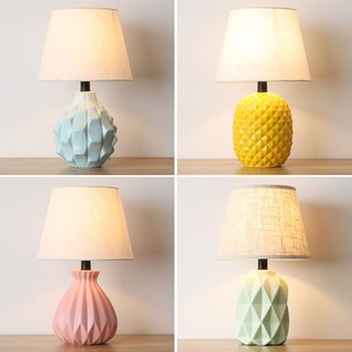 Thunlit Lampu Meja Keramik  Simple Warna  Kuning Hijau 