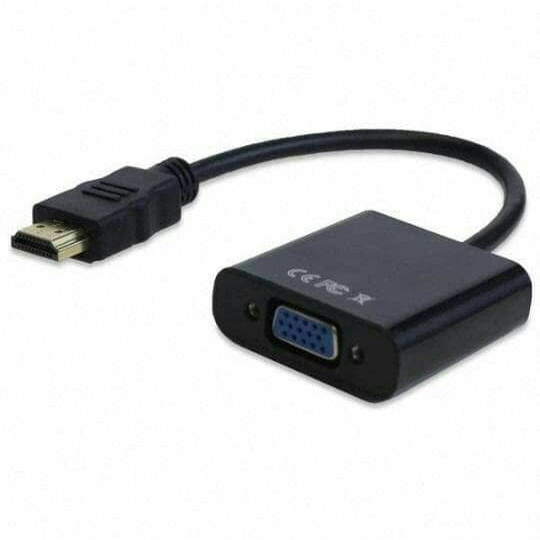 HDMI Male To VGA Female RGB Converter Hdtv To Vga warna Hitam New