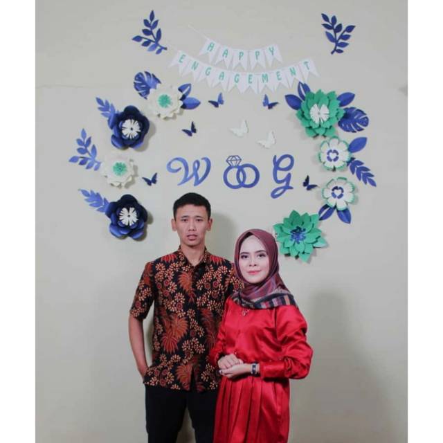 Paper Flower Dekorasi/Backdrop Engagement