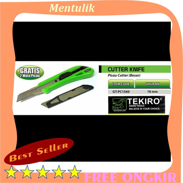

LIMITED EDITION!!! Pisau Cutter Besar 18mm TEKIRO