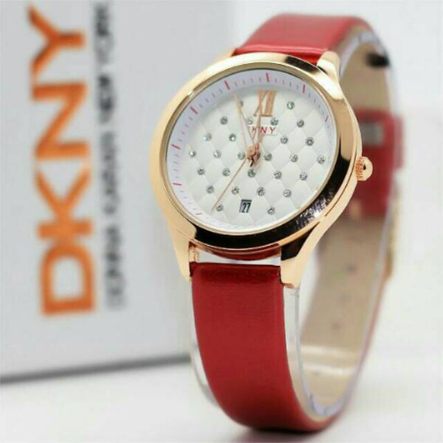 Jam Tangan Wanita Elegant Exclusive DKNY Princess Premium Watch Red