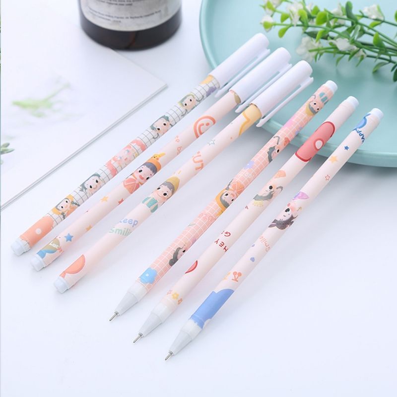 

pulpen gel motif gadis kecil aesthetic 0.5mm / pulpen gel mekanik