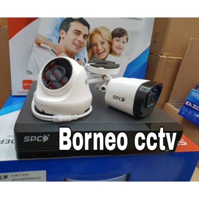 Paket kamera cctv 4ch 2mp spc 2kamera new series spc uvr