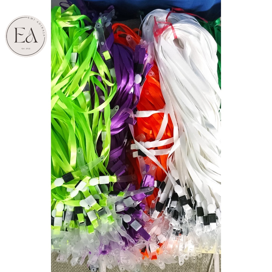 

Tali ID Card / Lanyard Kait Kancing Karet 1cm