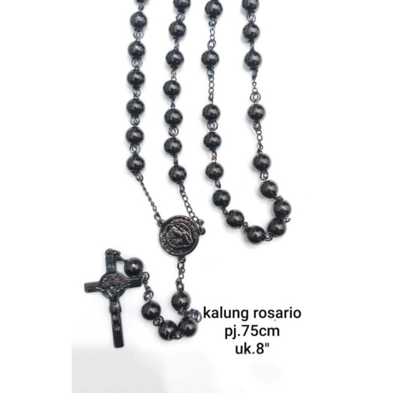 Kalung Rosario Hitam Titanium94