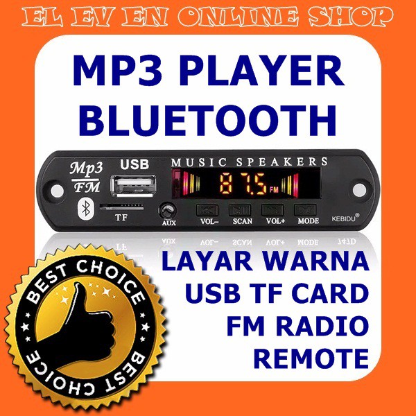 INDO Modul MP3 Player Bluetooth Usb Tf Aux Fm Radio Kit Diy Amplifier Speaker Aktif Mobil Car Audio