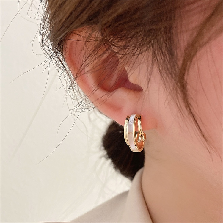 Anting Titanium Korea Perempuan Bahan Alloy Aksesoris Fashion Wanita Kekinian Kualitas Import ANT102