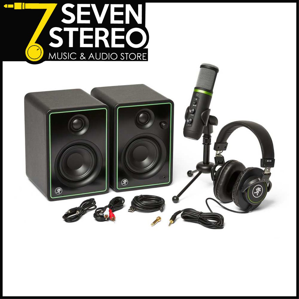 Mackie Creator Bundle w/ CR3-X Monitors+EM-USB Condenser Mic+MC-100 Headphones