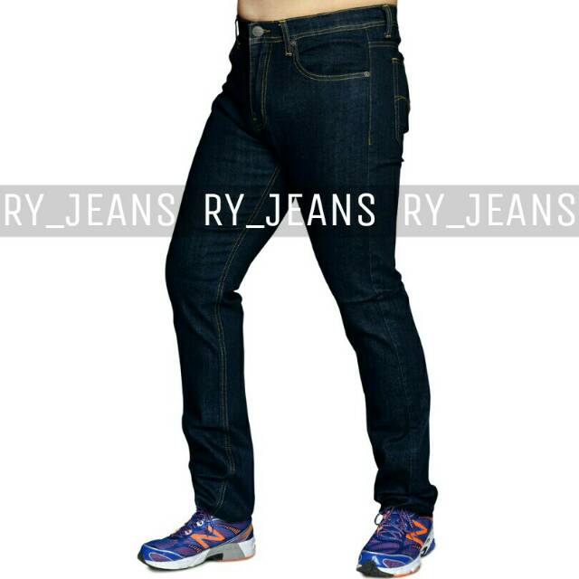 Celana panjang jeans pria jeans garment streeth melar