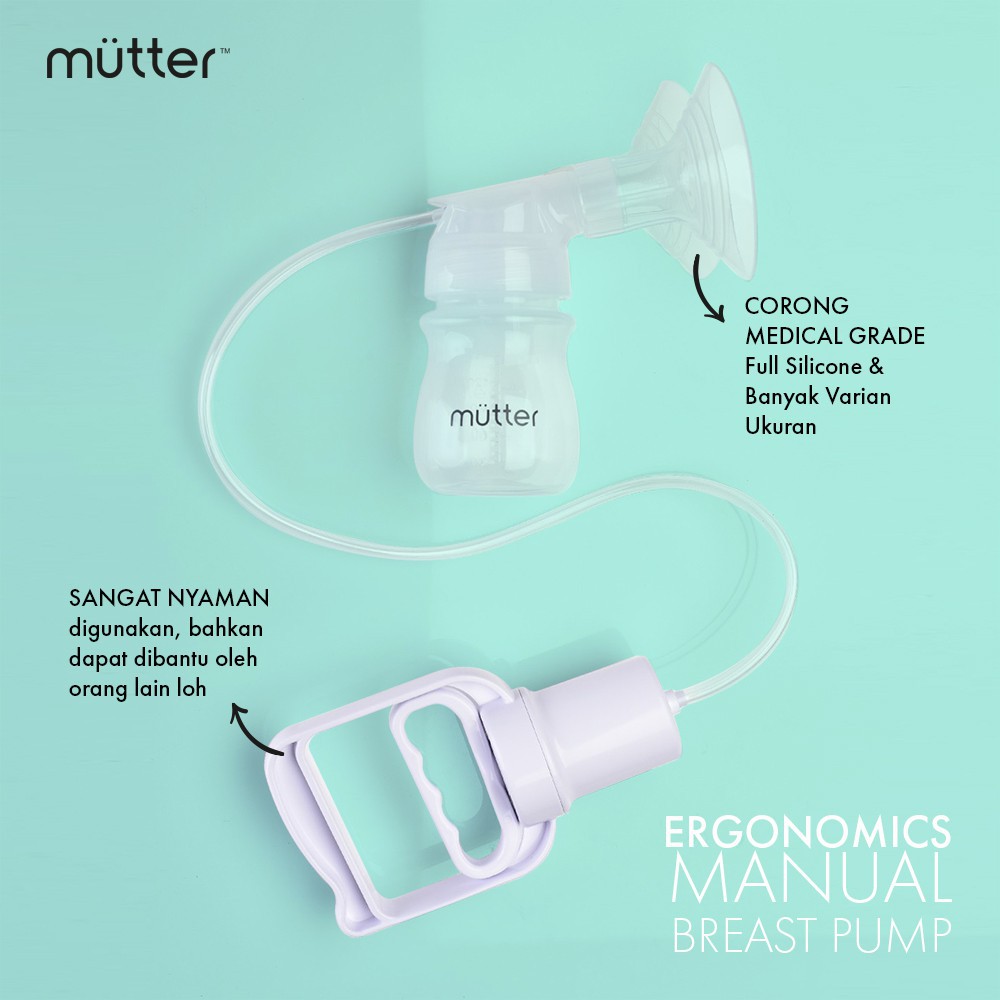 Makassar - MUTTER JADE Pompa ASI Manual Ergonomis Handy Breast Pump Clinical Purpose