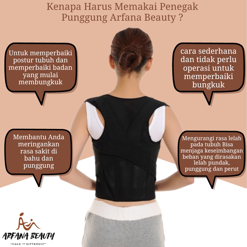 Penyangga Punggung Babaka Back Support Belt Alat Bantu Meluruskan Bahu Dan Tulang Belakang Support