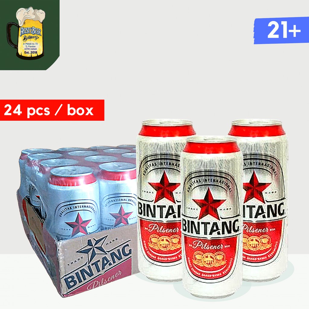 Jual Bintang Beer 500 ml Can - Bir Bintang Kaleng besar isi 24 per box