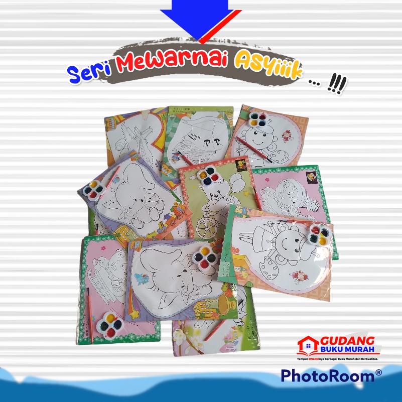 

Seri Mewarnai asik | 1 buku 2 gambar | buku mewarnai dengan cat | mewarnai asik | buku mewarnai murah | buku mewarnai anak