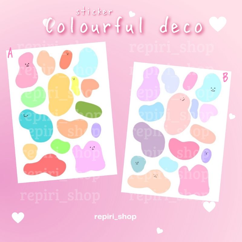 

Colourful Deco Sticker | Aesthetic Deco sticker | Stiker Aesthetic jurnal