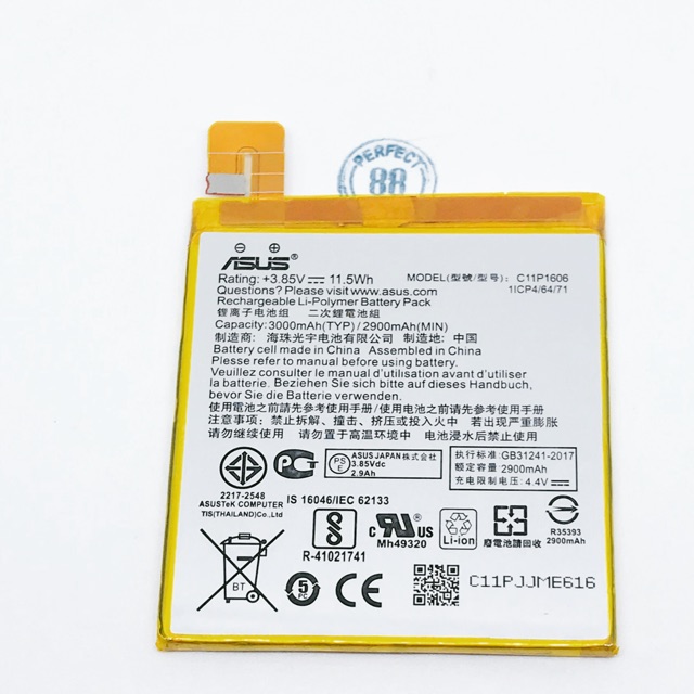 Baterai Asus Zenfone Laser 3 5.5IN ZC551KL Z01BDA-BDC C11P1606 Ori